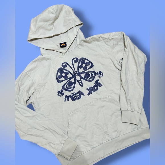 Mega Yacht Butterfly Beige Hoodie - Picture 1 of 9